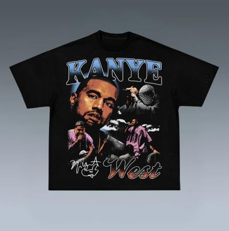 KANYE WEST Prints Vintage Rapper Hip Hop Rap Music - Adult & Kids T-Shirts, Sweatshirts & Hoodies apparel design preview 1