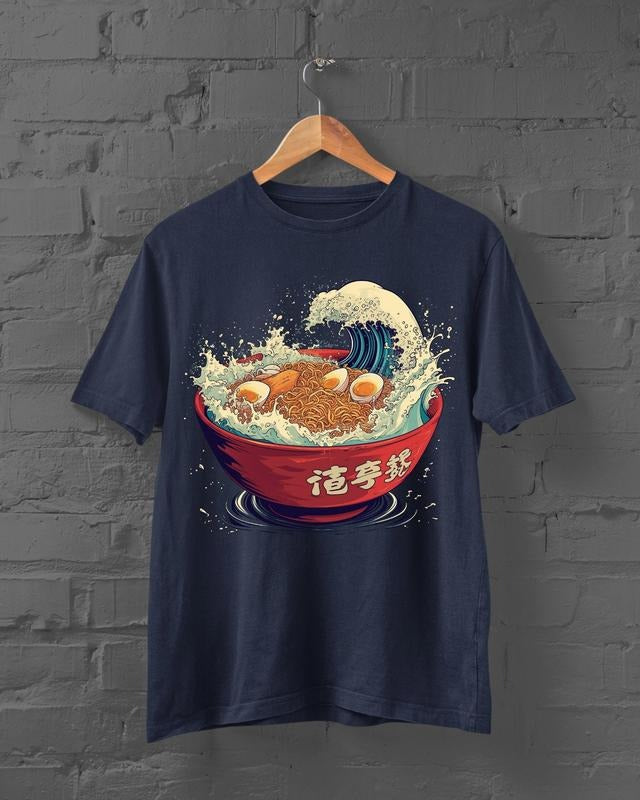 Kaganawa Wave Ramen Print Harajuku Y2k Top Anime - Adult & Kids T-Shirts, Sweatshirts & Hoodies apparel design preview 1
