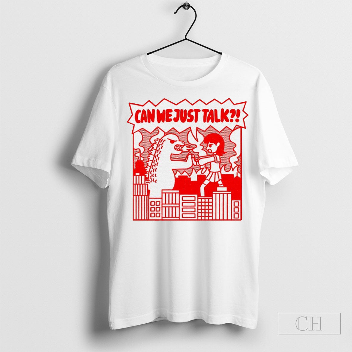 Kaiju Can We Just Talk - Adult & Kids T-Shirts, Sweatshirts & Hoodies apparel design preview 1
