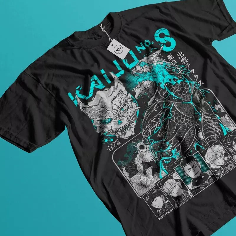 Kaiju No 8 Mina Shiro Kaij Manga Best Anime Black - Adult & Kids T-Shirts, Sweatshirts & Hoodies apparel design preview 1