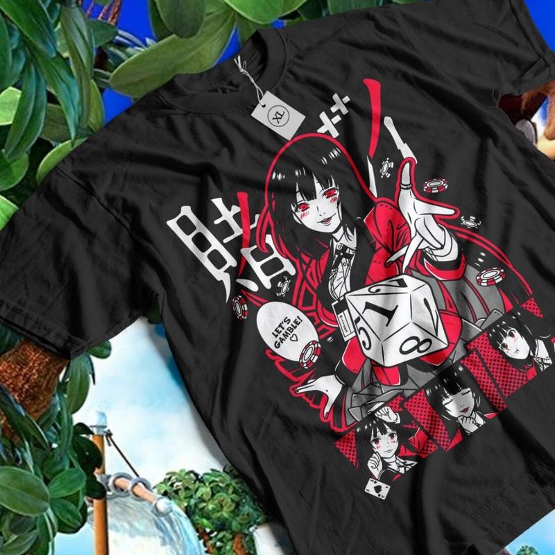 Kakegurui Anime Yumeko Jabami Cute Waifu Vintage - Adult & Kids T-Shirts, Sweatshirts & Hoodies apparel design preview 1