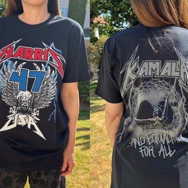 Kamala Harris 47 Eagle Vintage Rock Election 2024 - Adult & Kids T-Shirts, Sweatshirts & Hoodies apparel design preview 1