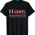 Kamala Harris Alexandria Ocasio Cortez 2024 President - Adult & Kids T-Shirts, Sweatshirts & Hoodies apparel design preview 1