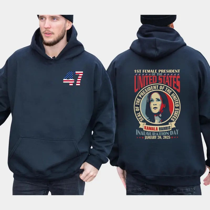 Kamala Harris Madam Walz Cotton Tops - Adult & Kids T-Shirts, Sweatshirts & Hoodies apparel design preview 1