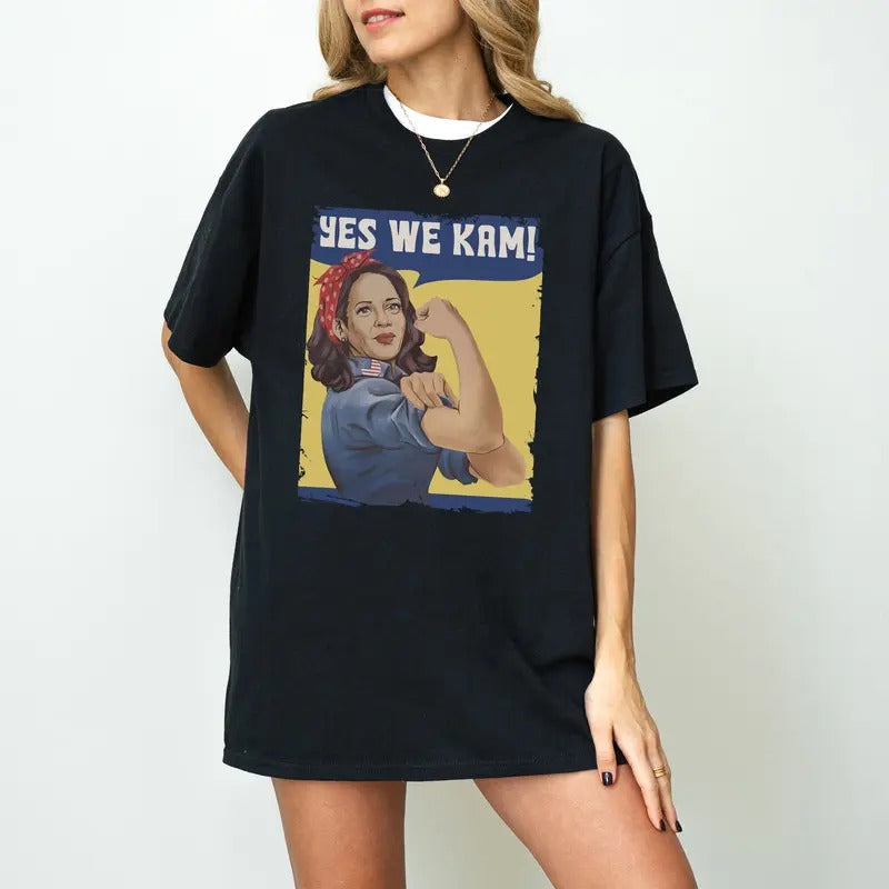 Kamala Harris Yes We Kam President 2024 - Adult & Kids T-Shirts, Sweatshirts & Hoodies apparel design preview 1
