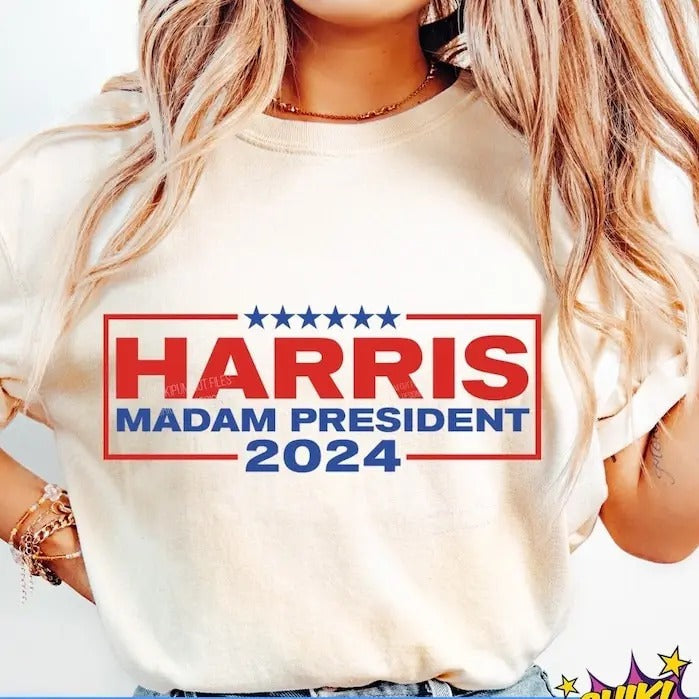 Kamala Harris President 2024 Madam Cricut - Adult & Kids T-Shirts, Sweatshirts & Hoodies apparel design preview 1