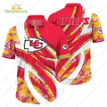 Kansas City Chiefs Floral Red White Yellow Hawaiian - Adult & Kids T-Shirts, Sweatshirts & Hoodies apparel design preview 1