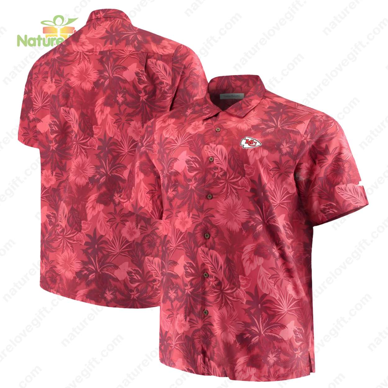 Kansas City Chiefs Logo On The Chest Tropical - Adult & Kids T-Shirts, Sweatshirts & Hoodies apparel design preview 1
