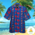 Kansas Jayhawks Hawaiian Short Sleeve Aloha Button Up - Adult & Kids T-Shirts, Sweatshirts & Hoodies apparel design preview 1