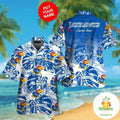 Kansas Jayhawks Hawaiian Short Sleeve Aloha Button Up - Adult & Kids T-Shirts, Sweatshirts & Hoodies apparel design preview 1