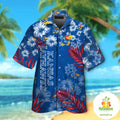 Kansas Jayhawks Hawaiian Short Sleeve Aloha Button Up - Adult & Kids T-Shirts, Sweatshirts & Hoodies apparel design preview 1