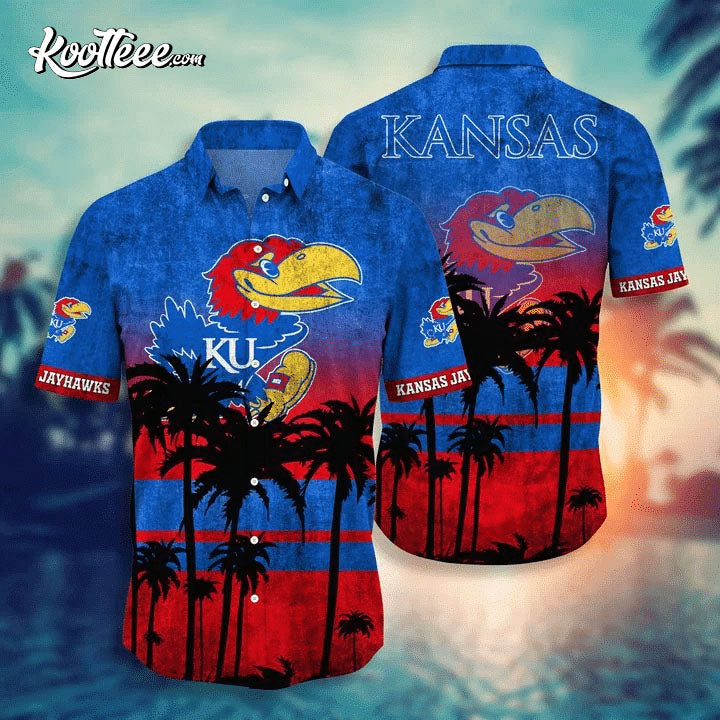 Kansas Jayhawks Summer Hawaiian - Adult & Kids T-Shirts, Sweatshirts & Hoodies apparel design preview 1