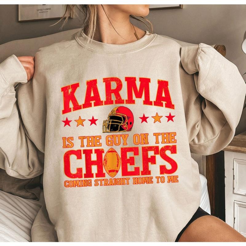 Karma Is Guy Chief Ta.Yl. Travis Coming Straight Home - Adult & Kids T-Shirts, Sweatshirts & Hoodies apparel design preview 1