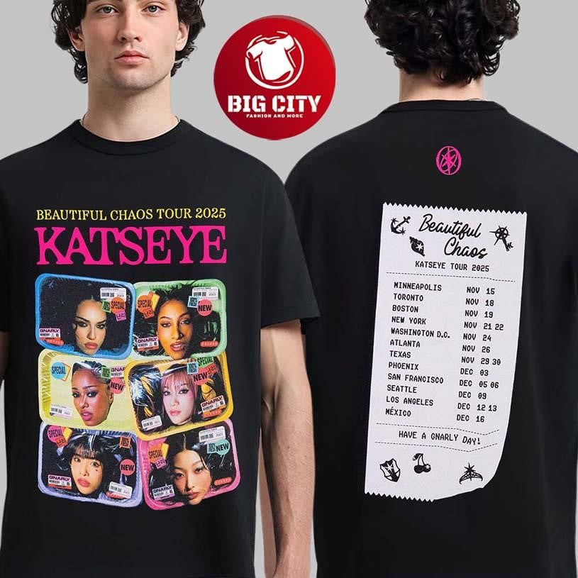 Katseye Beautiful Chaos Tour 2026 Two Sided - Adult & Kids T-Shirts, Sweatshirts & Hoodies apparel design preview 1