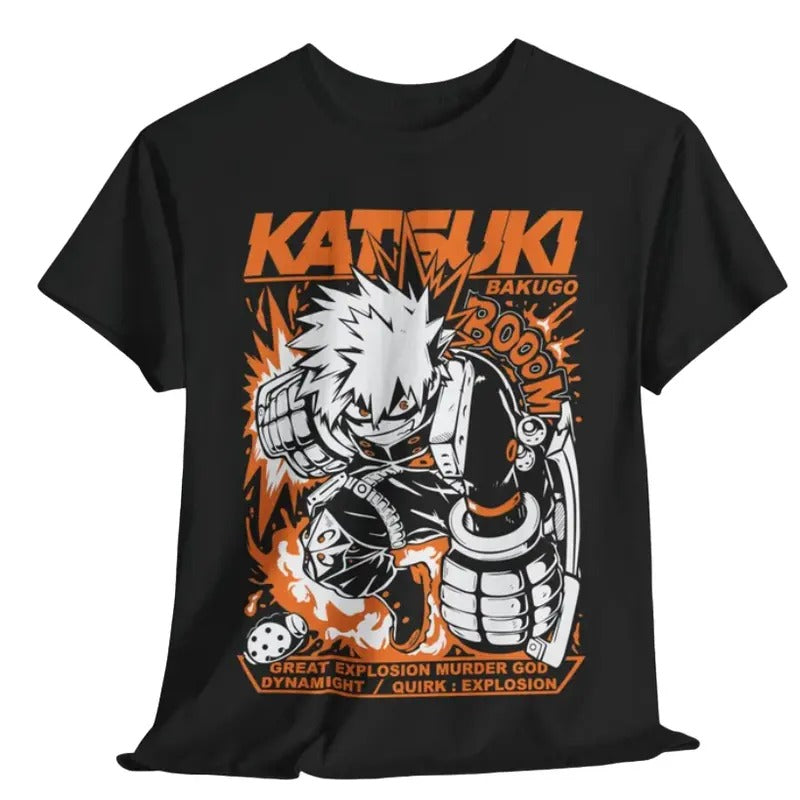 Katsuki Bakugo Anime My Hero Academia Fire - Adult & Kids T-Shirts, Sweatshirts & Hoodies apparel design preview 1
