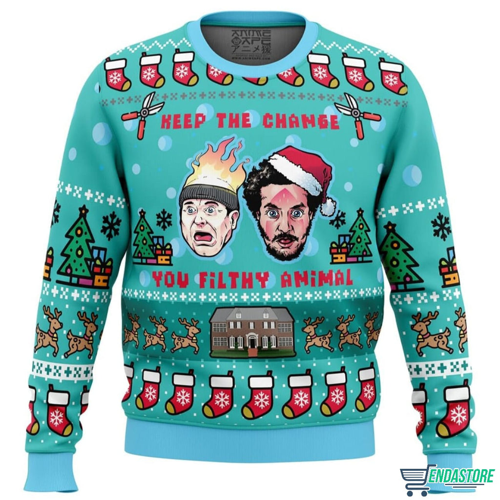 Keep The Change Home Alone 3D Christmas Sweater - Holiday Gift product image