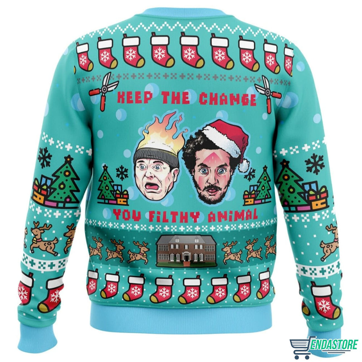 Keep The Change Home Alone 3D Christmas Sweater - Holiday Gift product image 2