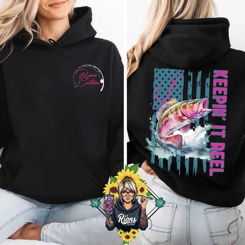 Keepin Reel Sized Soft Comfortable Casual - Adult & Kids T-Shirts, Sweatshirts & Hoodies apparel design preview 1