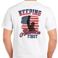 Keeping America First: T Menswear Cotton Top Casual - Adult & Kids T-Shirts, Sweatshirts & Hoodies apparel design preview 1