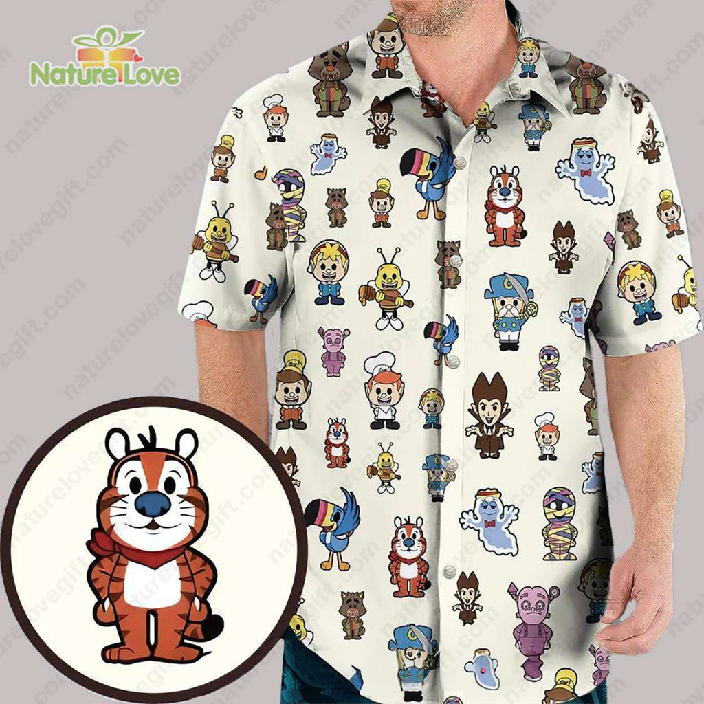 Kellogg's Cereal Mascots Breakfast Club Hawaiian - Adult & Kids T-Shirts, Sweatshirts & Hoodies apparel design preview 1