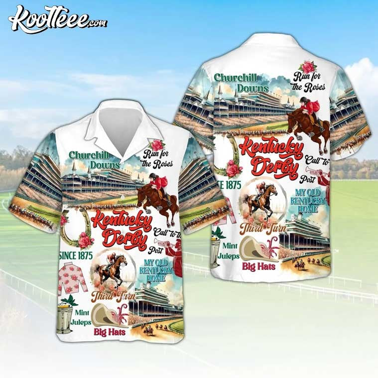 Kentucky Derby Horse Racing Churchill Downs Hawaiian - Adult & Kids T-Shirts, Sweatshirts & Hoodies apparel design preview 1