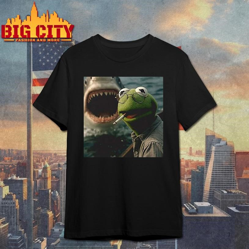 Kermit The Frog Smoking Meme - Adult & Kids T-Shirts, Sweatshirts & Hoodies apparel design preview 1