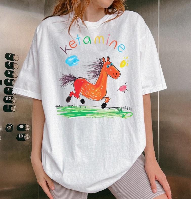 Ketaminn Horse Funny Saying - Adult & Kids T-Shirts, Sweatshirts & Hoodies apparel design preview 1