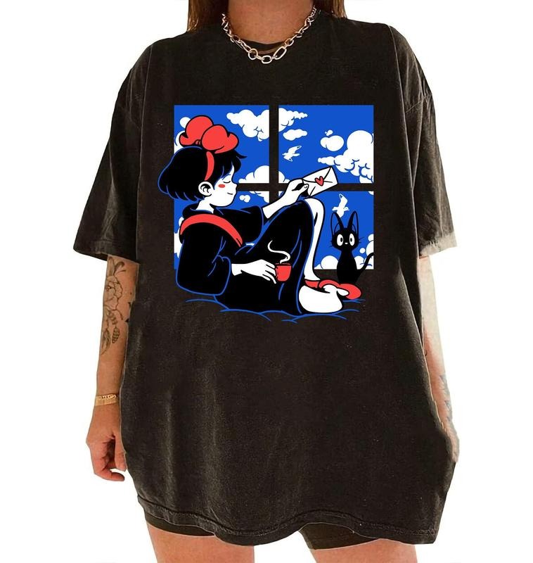 Kiki'S Delivery Service Kiki Jiji Studio Ghibli - Adult & Kids T-Shirts, Sweatshirts & Hoodies apparel design preview 1