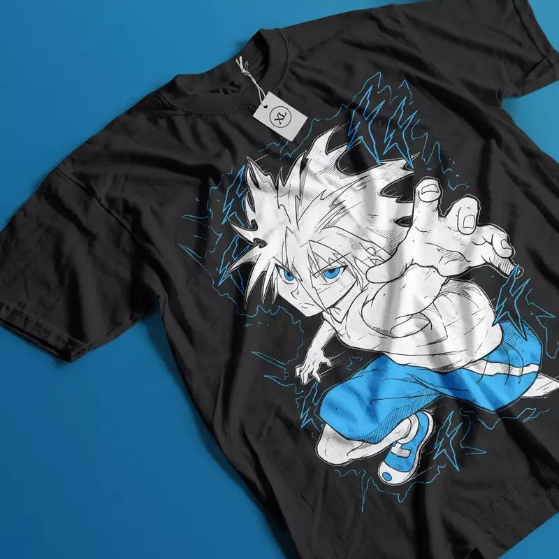 Killua Gon Hunter X HXH Anime Hisoka Meruem - Adult & Kids T-Shirts, Sweatshirts & Hoodies apparel design preview 1