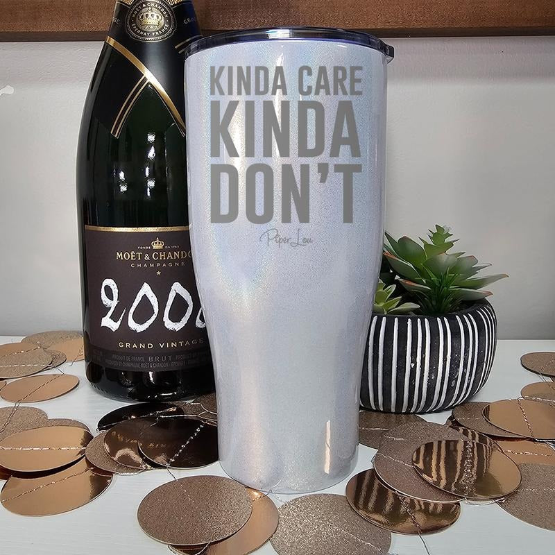 Kinda Care Don'T Laser Etched Tumbler - Adult & Kids T-Shirts, Sweatshirts & Hoodies apparel design preview 1