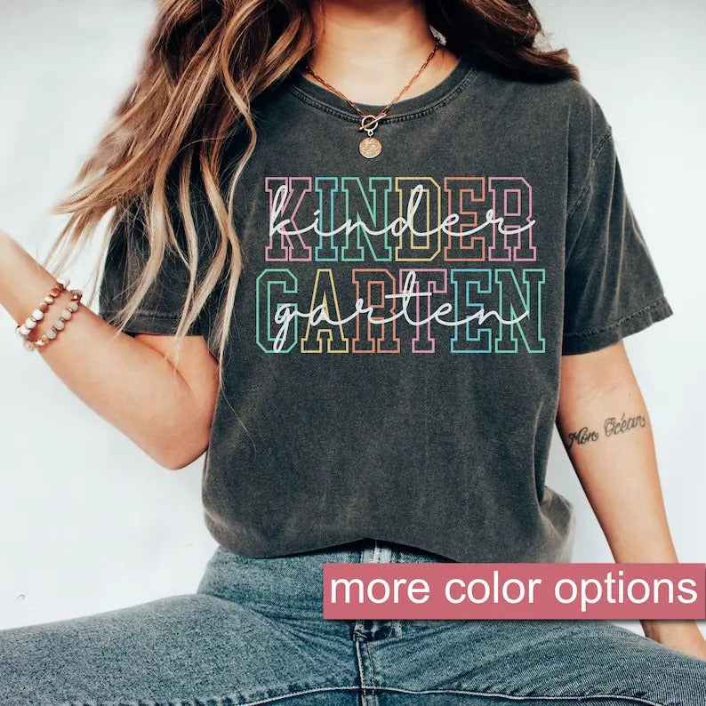 Kindergarten Teacher Elementary School Teaching First - Adult & Kids T-Shirts, Sweatshirts & Hoodies apparel design preview 1