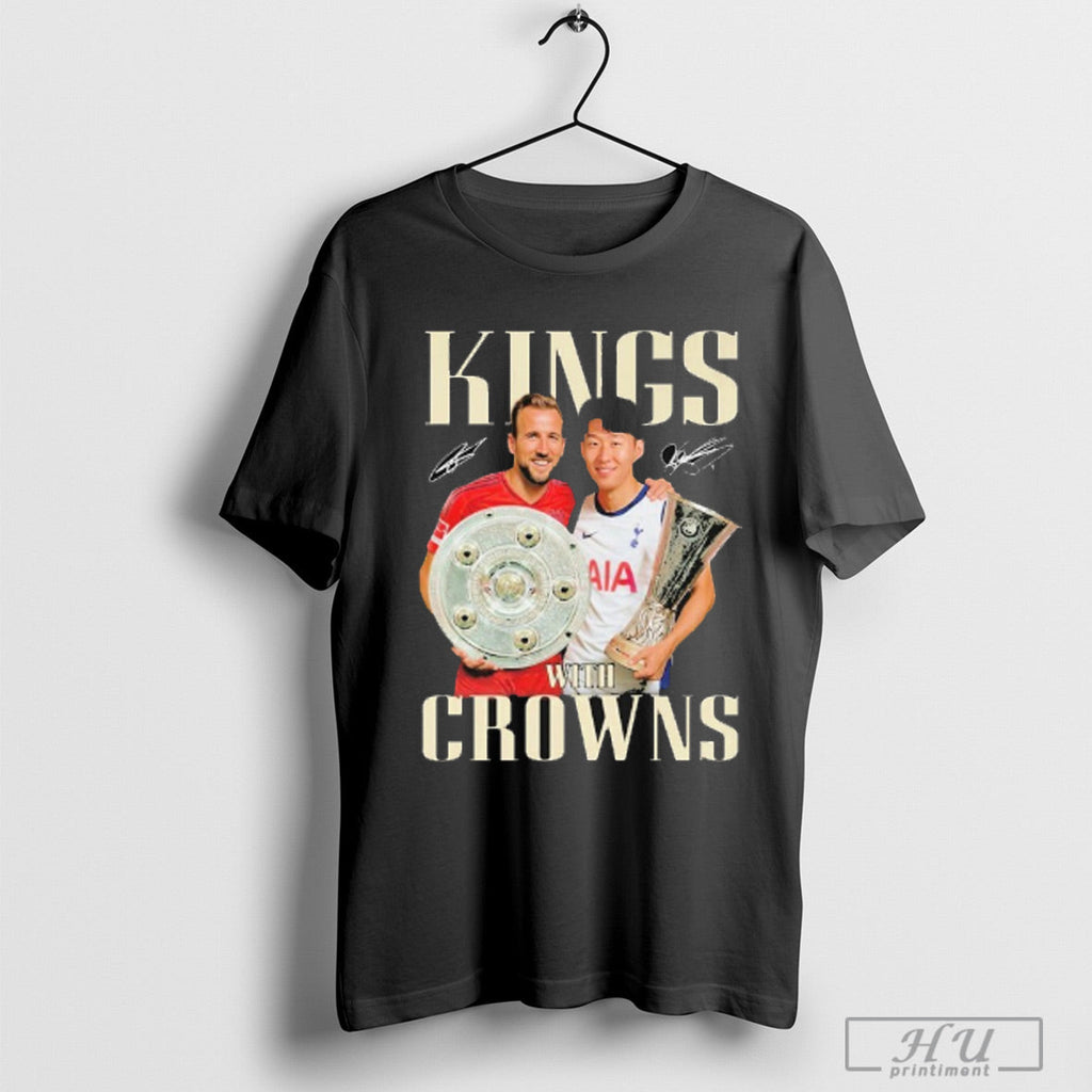 King With Crowns Son Heung Min X Harry Kane - Adult & Kids T-Shirts, Sweatshirts & Hoodies apparel design preview 1