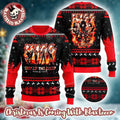 Kiss Band End Of The Road World Tour Tribute Flame Knitted Ugly Christmas Sweater - Holiday Gift product image