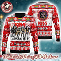 Kiss Funny Big Head Xmas Holiday Style Gift For Rock Music Fans Ugly Christmas Sweater - Holiday Gift product image