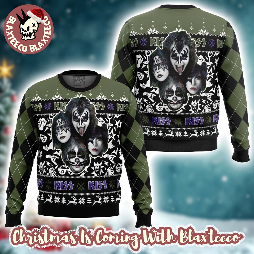 Kiss Rock And Roll Ugly Christmas Sweater - Holiday Gift product image
