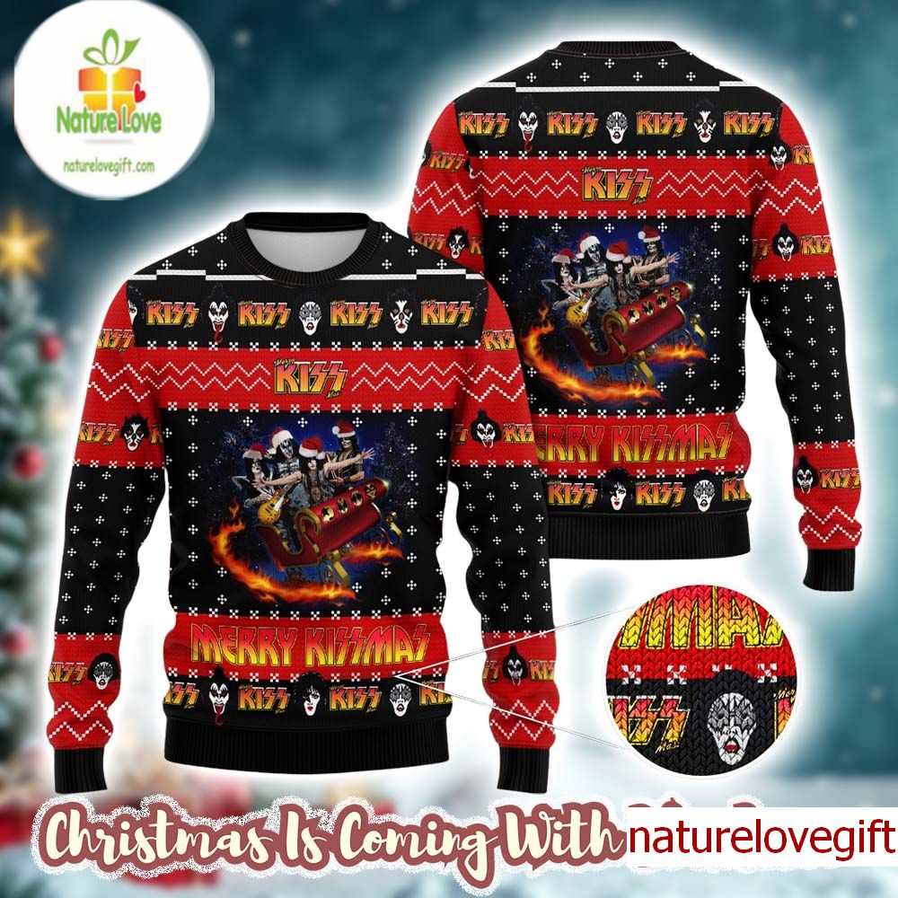 Santa Claus and Jesus Ice Hockey Funny Ugly Christmas Sweater - Holiday Gift product image 4