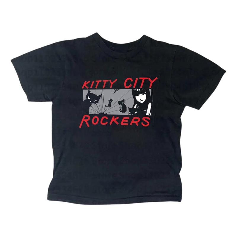Kitty City Rockers Baby Gothic Emo Girl Top Vintage - Adult & Kids T-Shirts, Sweatshirts & Hoodies apparel design preview 1