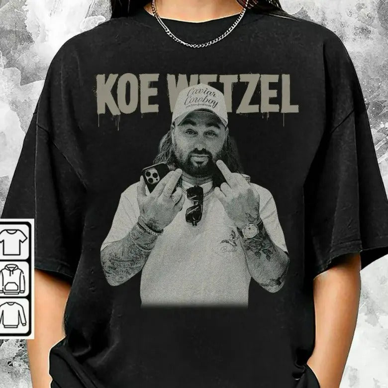 Koe Wetzel Vintage Music Cotton Fabric Top - Adult & Kids T-Shirts, Sweatshirts & Hoodies apparel design preview 1