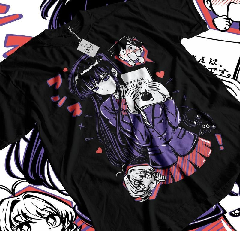 Komi San Can'T Communicate S 4XL Hitohito Omoharu Ren - Adult & Kids T-Shirts, Sweatshirts & Hoodies apparel design preview 1