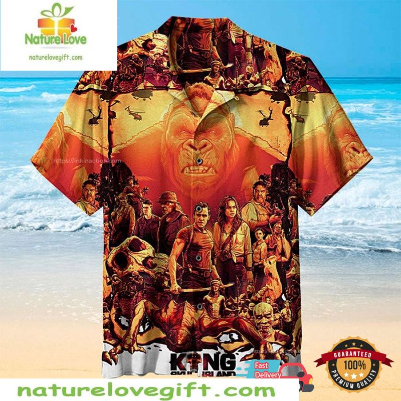 Kong Skull Island Hawaiian Aloha Style Movie Lover - Adult & Kids T-Shirts, Sweatshirts & Hoodies apparel design preview 1