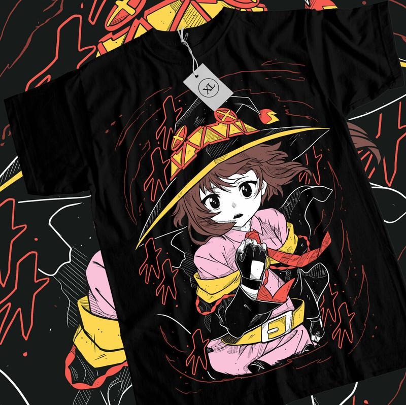 Konosuba Megumin S 4XL Waifu Kawaii Anime Japanese - Adult & Kids T-Shirts, Sweatshirts & Hoodies apparel design preview 1