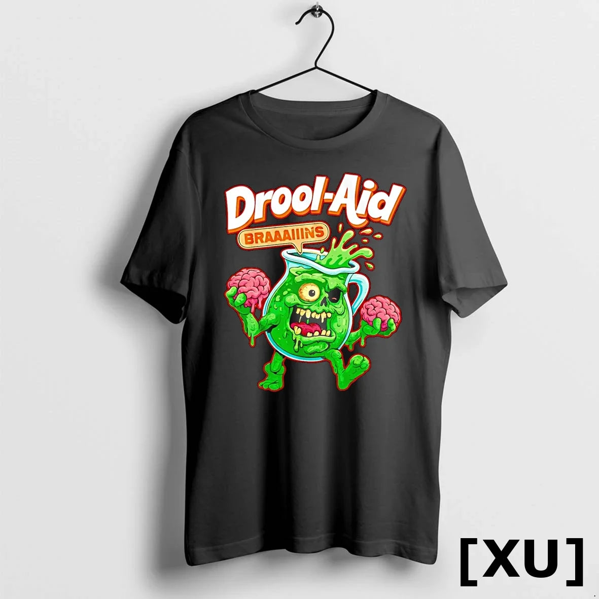 Kool Aid Zombie Braaaiiins Drool Halloween Sweater - Adult & Kids T-Shirts, Sweatshirts & Hoodies apparel design preview 1