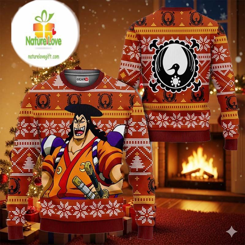 Kozuki Oden Anime Xmas Gifts One Piece Ugly Christmas Sweater - Holiday Gift product image