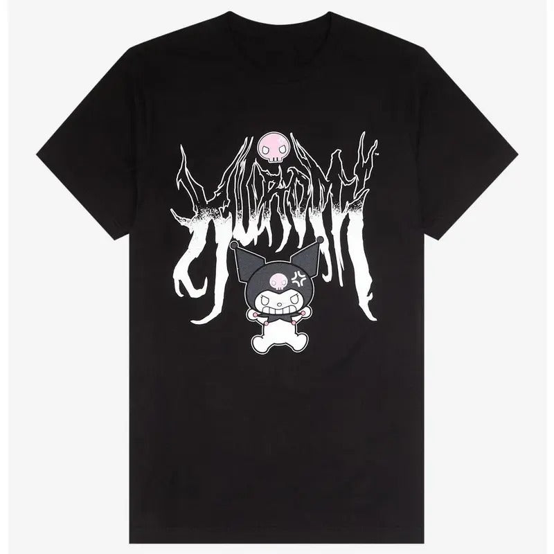 Kuromi Heavy Metal Boyfriend Fit - Adult & Kids T-Shirts, Sweatshirts & Hoodies apparel design preview 1