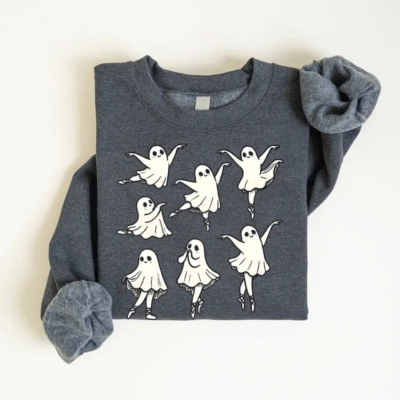Kute Ballet Ghost Dancer Spooky Dance Teacher - Adult & Kids T-Shirts, Sweatshirts & Hoodies apparel design preview 1
