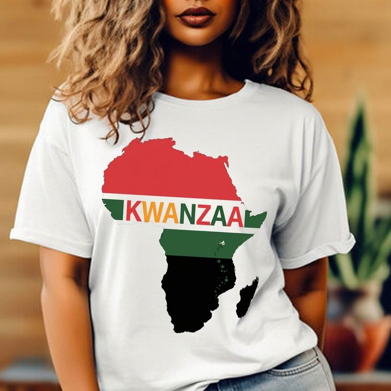 Kwanzaa Africa Map Happy African American - Adult & Kids T-Shirts, Sweatshirts & Hoodies apparel design preview 1