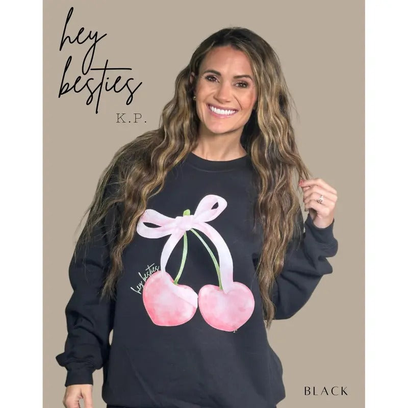 Kylie Pitts HEY BESTIES Summer See Hot Tiktok Trend - Adult & Kids T-Shirts, Sweatshirts & Hoodies apparel design preview 1