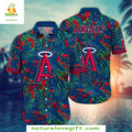 LA Angels Hawaiian Jungle Green Tropical Leaves - Adult & Kids T-Shirts, Sweatshirts & Hoodies apparel design preview 1