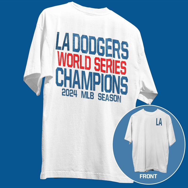 LA Baseball Champions Dodger 2024 Double Sided 100% - Adult & Kids T-Shirts, Sweatshirts & Hoodies apparel design preview 1