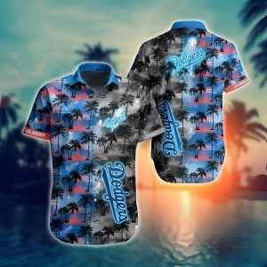 LA Dodgers Hawaiian Island Pattern All Over Print - Adult & Kids T-Shirts, Sweatshirts & Hoodies apparel design preview 1